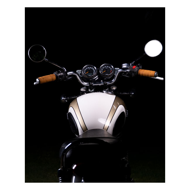 Trip Machine, Leather Handlebar Grip Wraps. Tan Universal Handlebar Gr