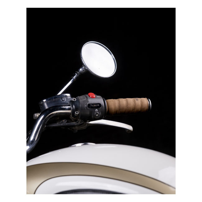 Trip Machine, Leather Handlebar Grip Wraps. Tobacco Brown Universal Ha