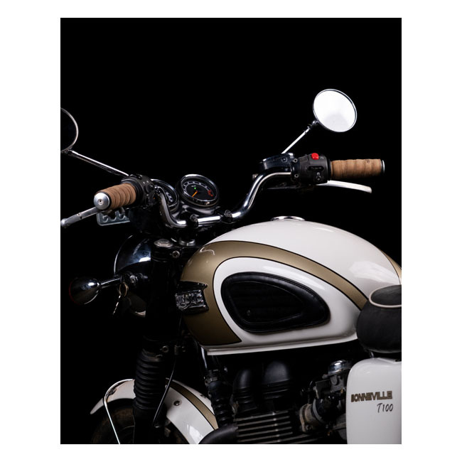 Trip Machine, Leather Handlebar Grip Wraps. Tobacco Brown Universal Ha