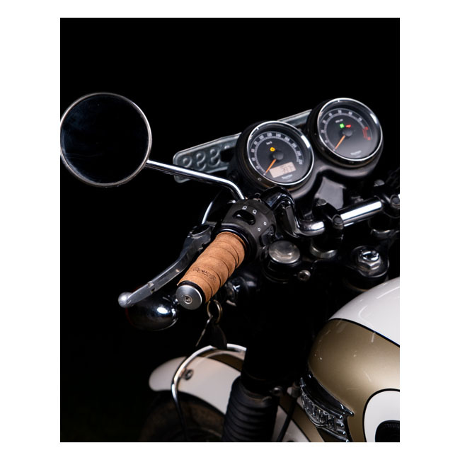 Trip Machine, Leather Handlebar Grip Wraps. Tobacco Brown Universal Ha