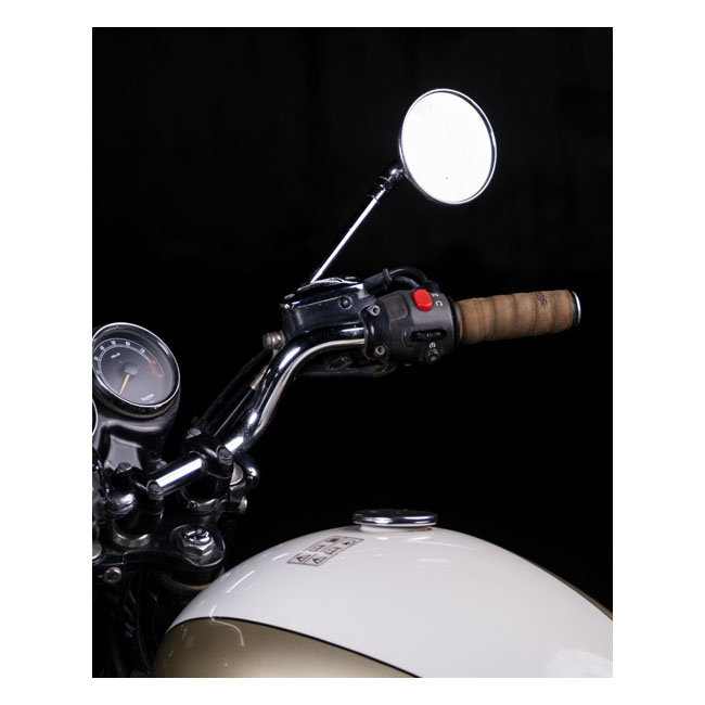 Trip Machine, Leather Handlebar Grip Wraps. Tobacco Brown Universal Ha