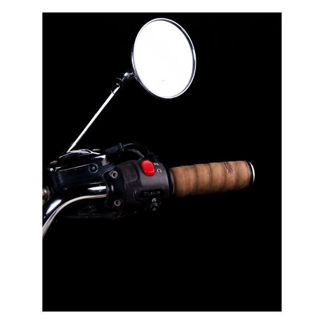 Trip Machine, Leather Handlebar Grip Wraps. Tobacco Brown Universal Ha