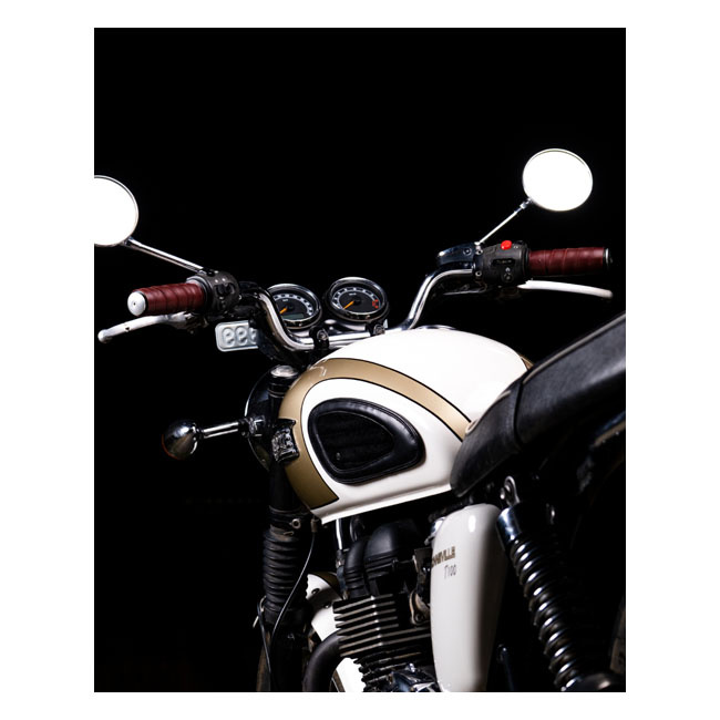 Trip Machine, Leather Handlebar Grip Wraps. Cherry Red Universal Handl