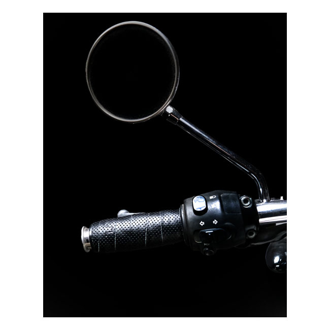 Trip Machine, Leather Handlebar Grip Wraps. Black Perforated Universal