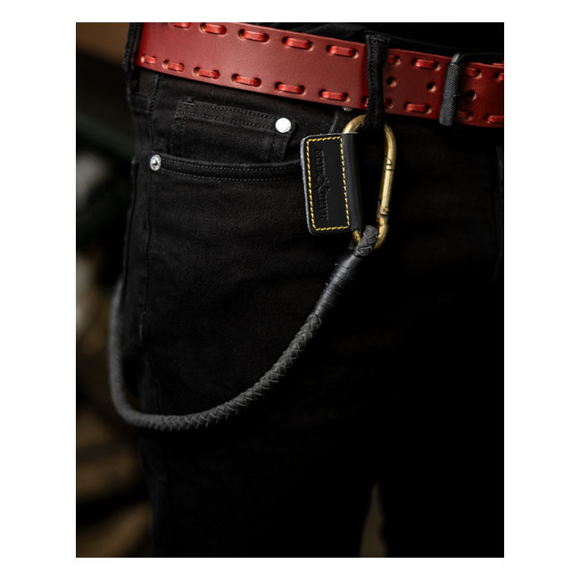 Trip Machine Braided Key Chain Black Complete Length With Carabiner 25