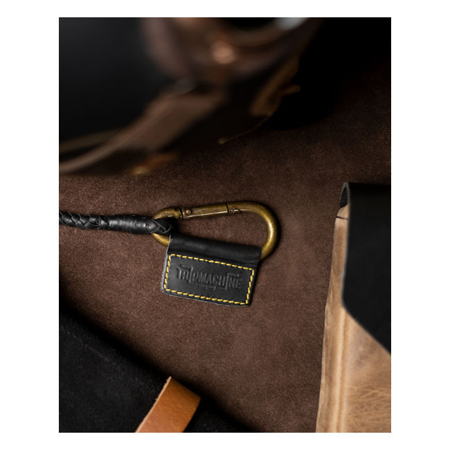 Trip Machine Braided Key Chain Black Complete Length With Carabiner 25