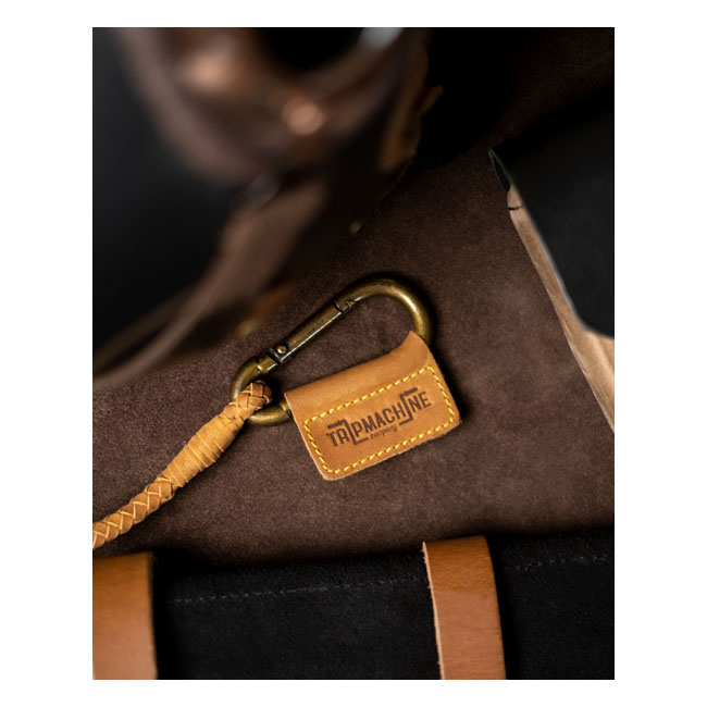 Trip Machine Braided Key Chain Tan Complete Length With Carabiner 25 I