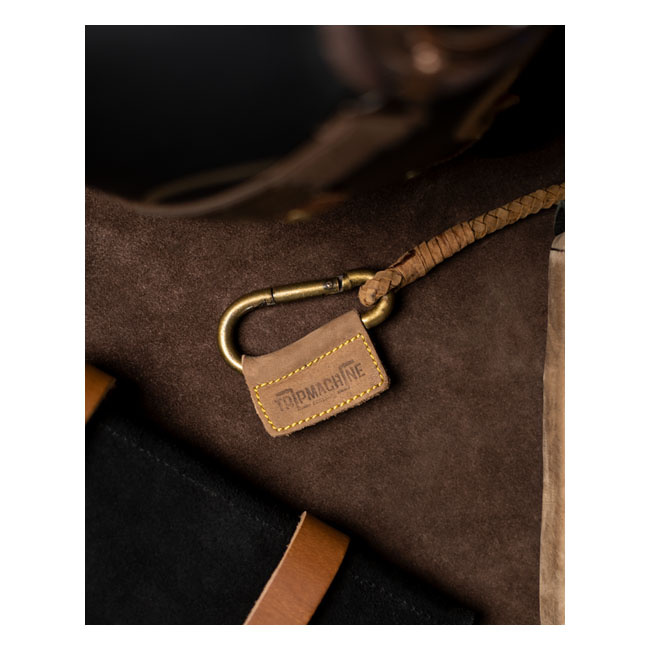 Trip Machine Braided Key Chain Tobacco Complete Length With Carabiner