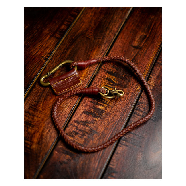 Trip Machine Braided Key Chain Cherry Red Complete Length With Carabin