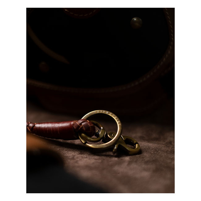 Trip Machine Braided Key Chain Cherry Red Complete Length With Carabin