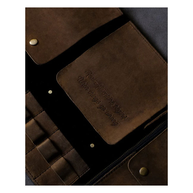 Trip Machine Tool Roll Tobacco / Black Universal Handmade From Genuine