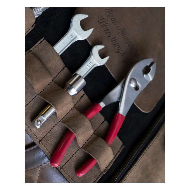 Trip Machine Tool Roll Tobacco / Black Universal Handmade From Genuine