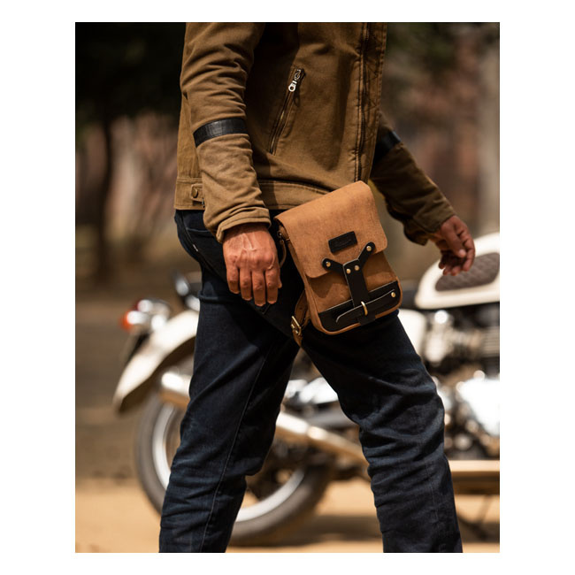 Trip Machine, Thigh Bag / Leg Bag. Tobacco Brown Universal Carry Every