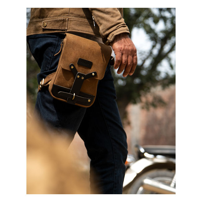Trip Machine, Thigh Bag / Leg Bag. Tobacco Brown Universal Carry Every