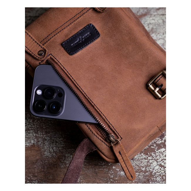 Trip Machine, Thigh Bag / Leg Bag. Tobacco Brown Universal Carry Every