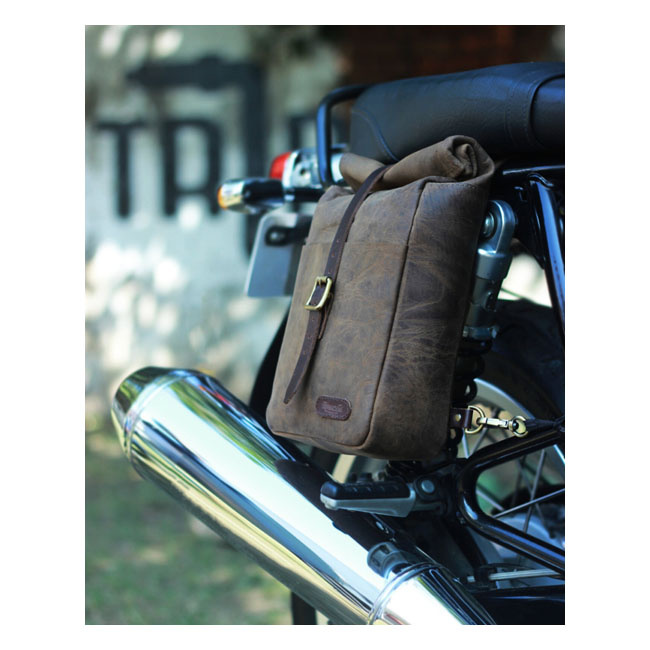 Trip Machine, Mini Saddlebag. Tobacco Brown Universal The Trip Machine