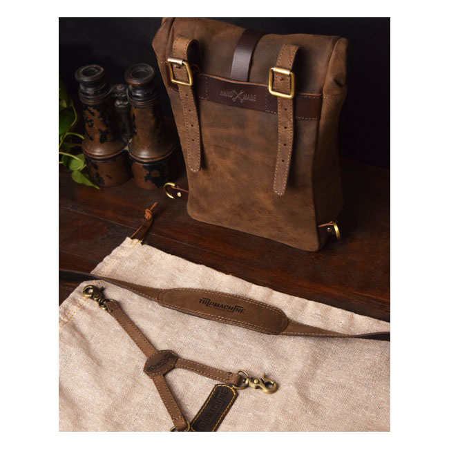 Trip Machine, Mini Saddlebag. Tobacco Brown Universal The Trip Machine