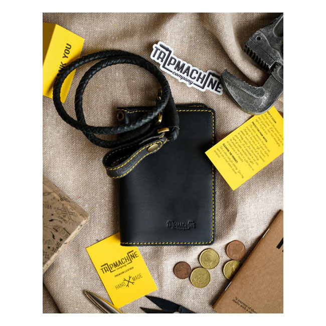 Trip Machine Explorer Wallet Black To Your Jeans Or Pants, 15 X 10 X 0