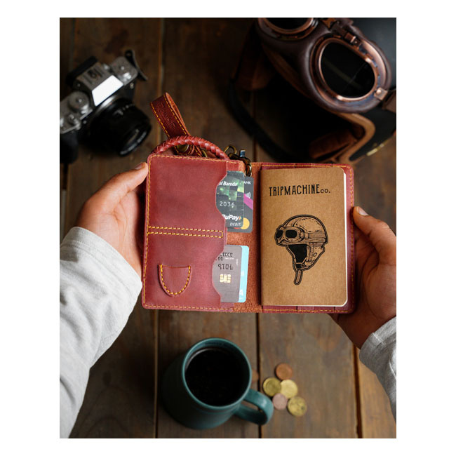 Trip Machine Explorer Wallet Cherry Red To Your Jeans Or Pants, 15 X 1