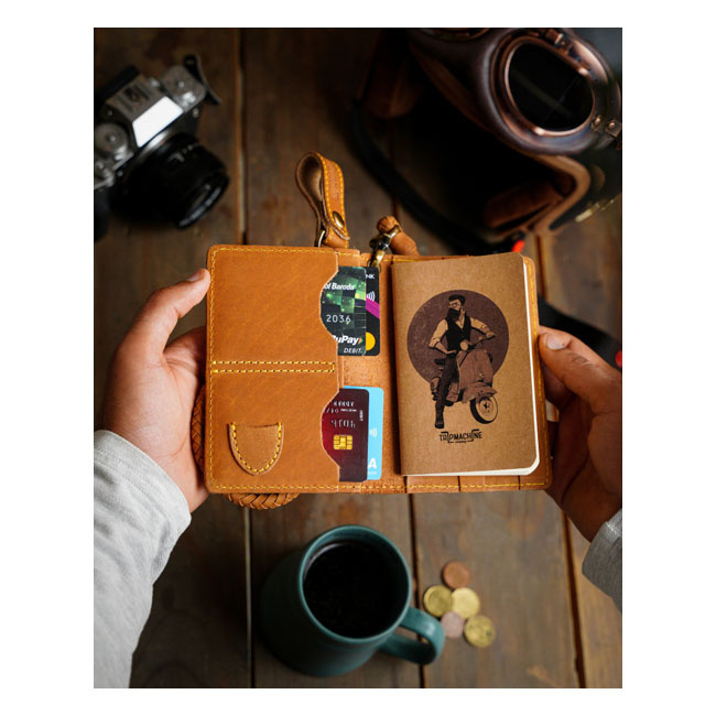 Trip Machine Explorer Wallet Vintage Tan To Your Jeans Or Pants, 15 X