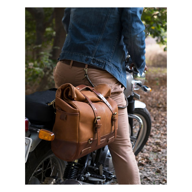 Trip Machine, Outlaw Saddlebag. Vintage Tan 15.5 X 11 X 5 Inches, 17L