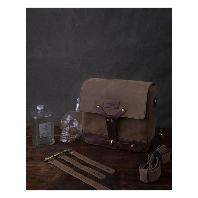 Trip Machine, Messenger Bag. Tobacco Brown Universal Inspired From The