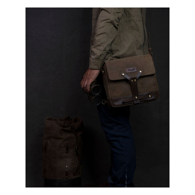 Trip Machine, Messenger Bag. Tobacco Brown Universal Inspired From The
