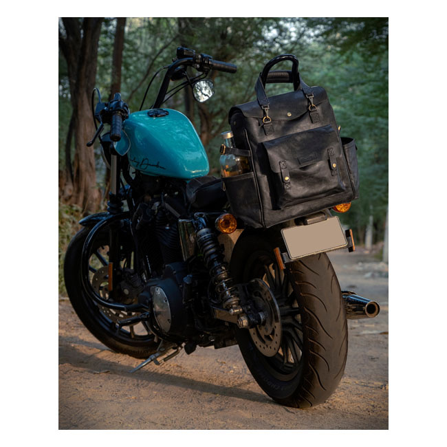 Trip Machine, Outlander Saddlebag. Black Universal The Handcrafted Hea