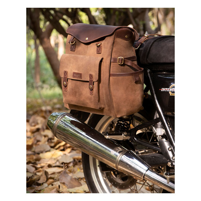 Trip Machine, Outlander Saddlebag. Tobacco Brown Universal The Handcra