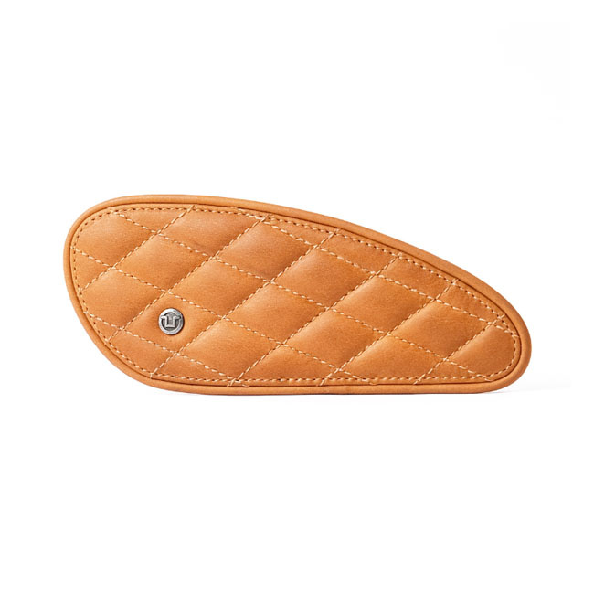 Trip Machine, Diamond Leather Gas Tank Pad Set. Tan To Your Tank Handm