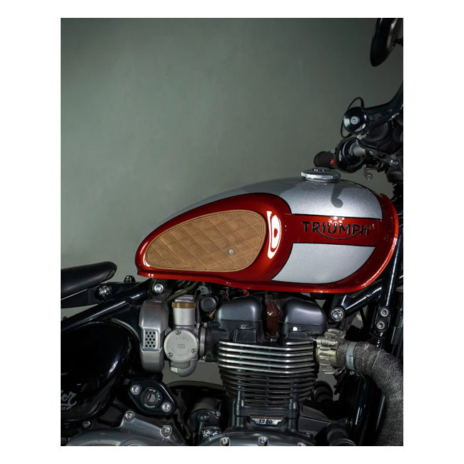 Trip Machine, Diamond Leather Gas Tank Pad Set. Tobacco To Your Tank H