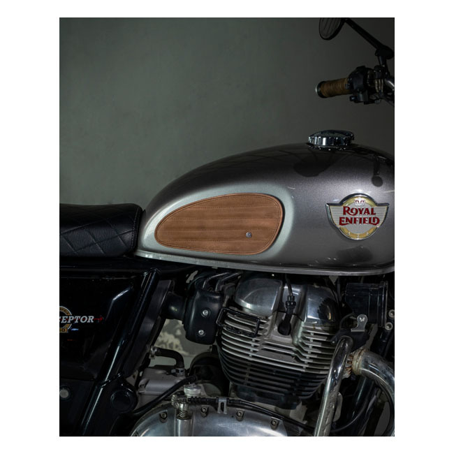 Trip Machine, Classic Leather Tank Pad Set. Tobacco Universal Handmade