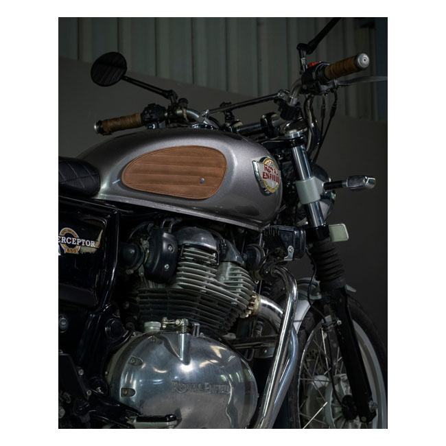 Trip Machine, Classic Leather Tank Pad Set. Tobacco Universal Handmade