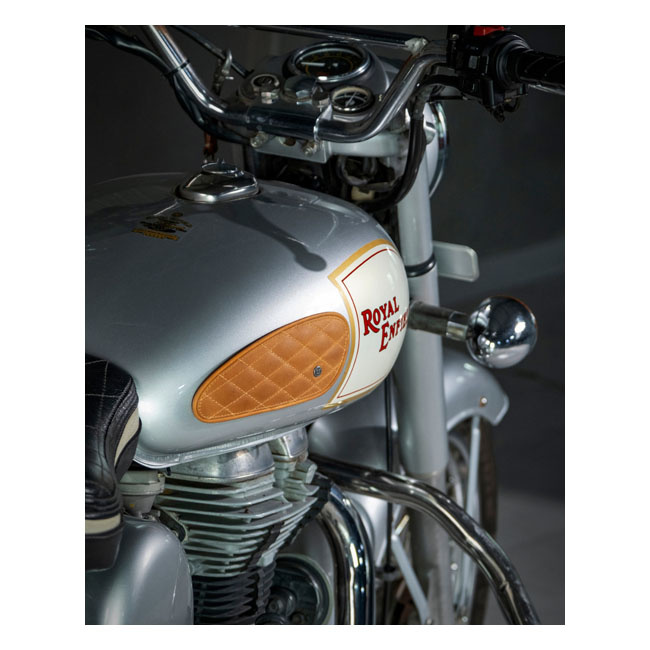 Trip Machine, Mini Diamond Tank Pads. Tan Universal Handmade Leather F