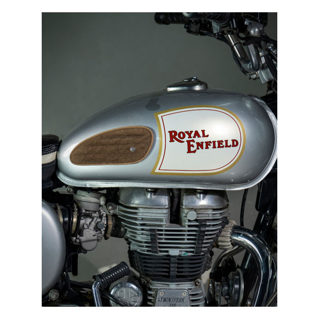 Trip Machine, Mini Classic Leather Tank Pads. Tobacco Suede Universal