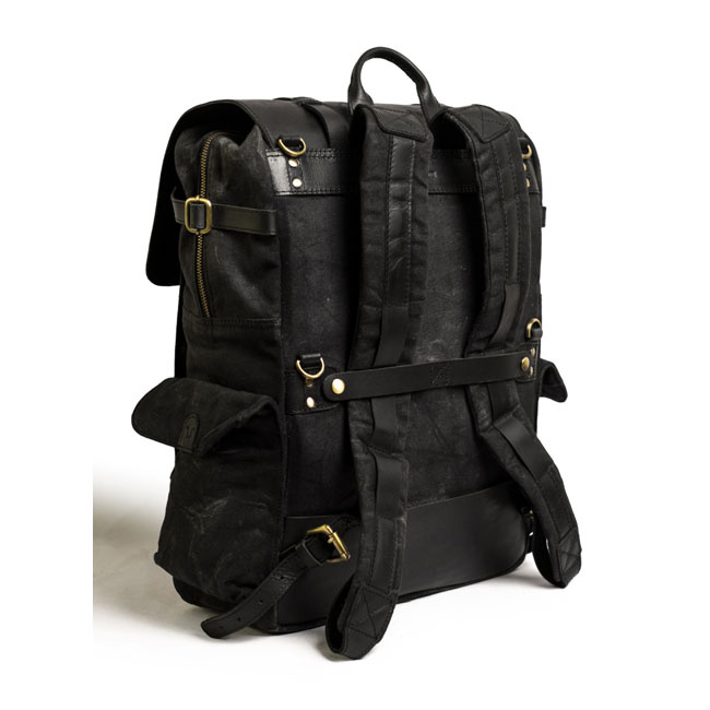 Trip Machine, Rambler Backpack. Black Universal Heavy Duty Waxed Canva