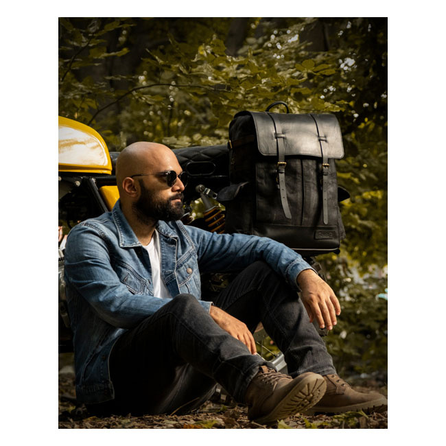 Trip Machine, Rambler Backpack. Black Universal Heavy Duty Waxed Canva