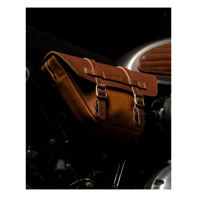 Trip Machine, Wingman Side Panel Bag Set. Vintage Tan 18-24 Royal Enfi