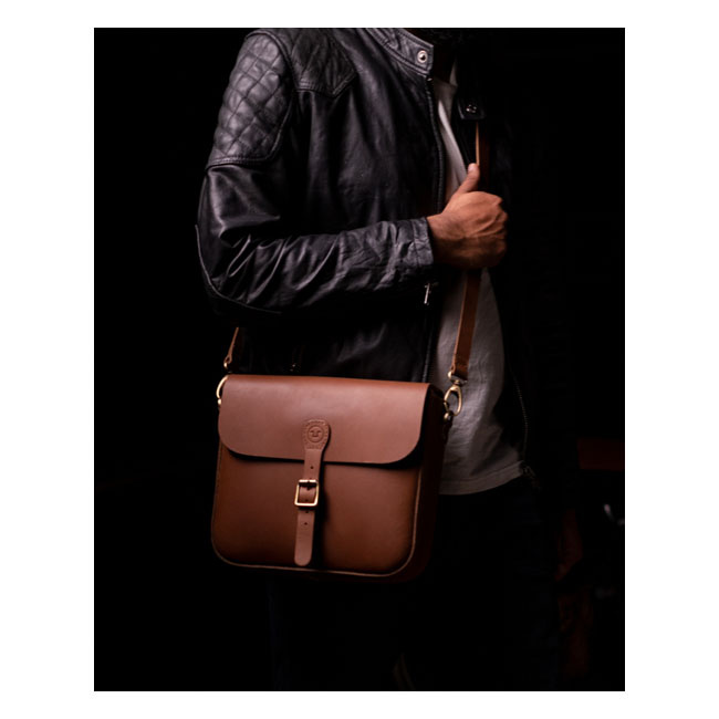 Trip Machine, 'Classic' Saddlebag. Cognac Brown Universal Basic And Si