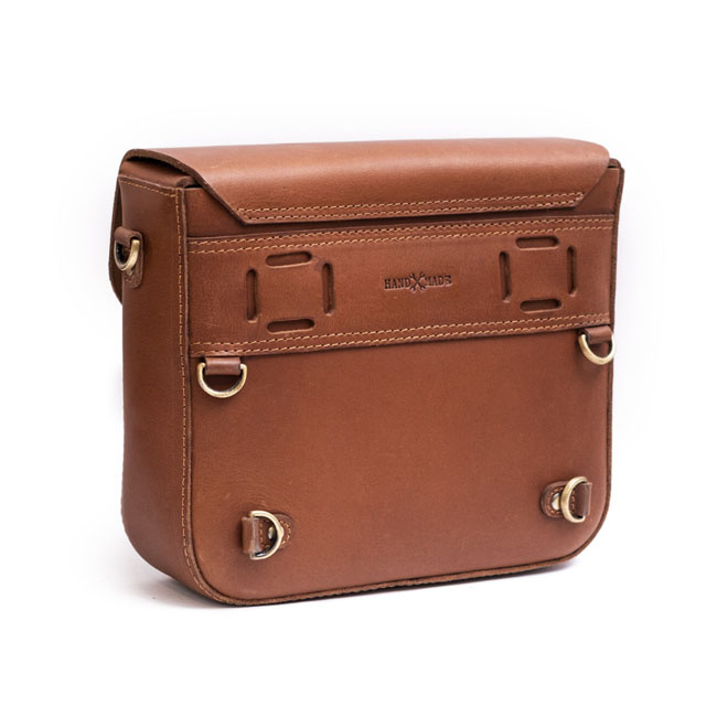 Trip Machine, 'Classic' Saddlebag. Cognac Brown Universal Basic And Si