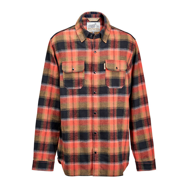 Biltwell Hi Test Flannel Shirt Rust Size XL