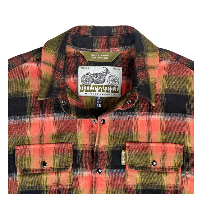 Biltwell Hi Test Flannel Shirt Rust Size XL