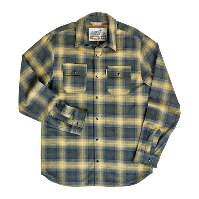 Biltwell Hi Test Flannel Shirt Moss Size M