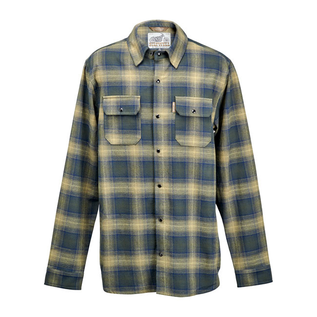 Biltwell Hi Test Flannel Shirt Moss Size XL