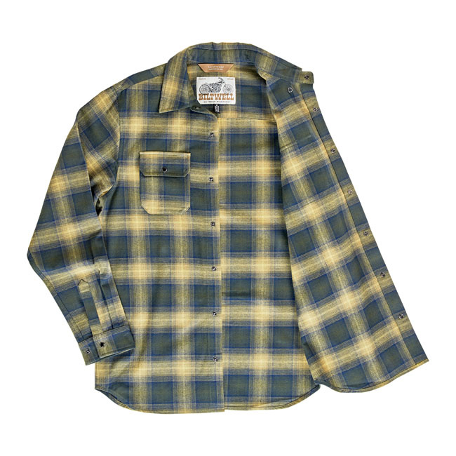 Biltwell Hi Test Flannel Shirt Moss Size XL