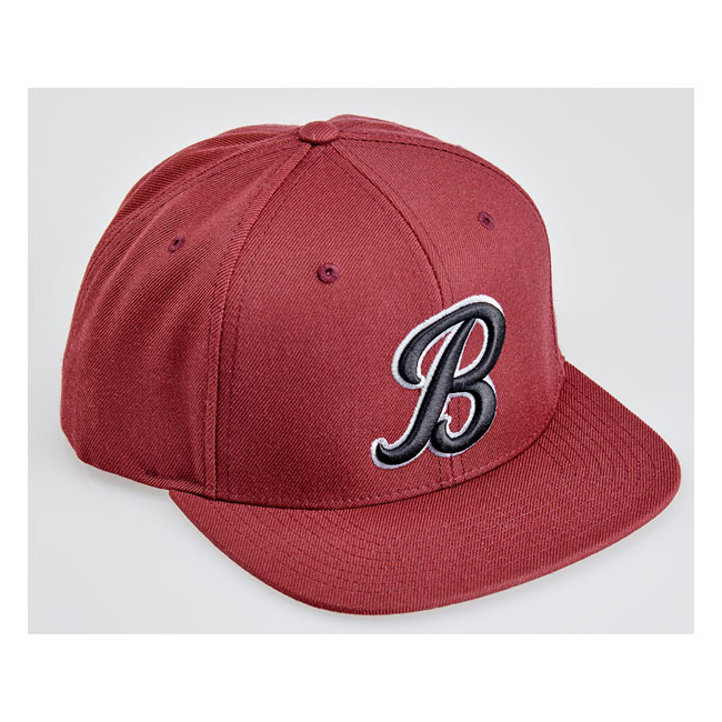 Biltwell Script B cap maroon