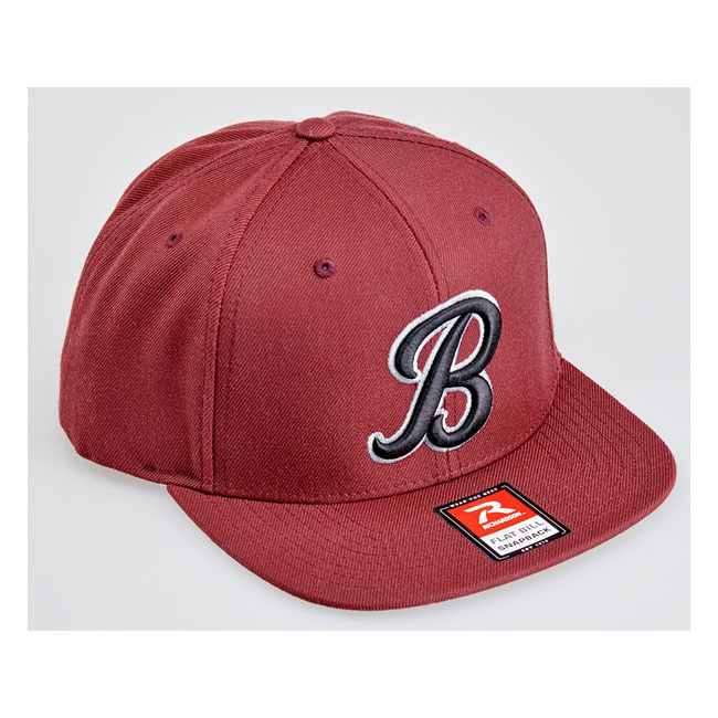 Biltwell Script B cap maroon