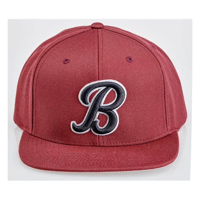 Biltwell Script B cap maroon