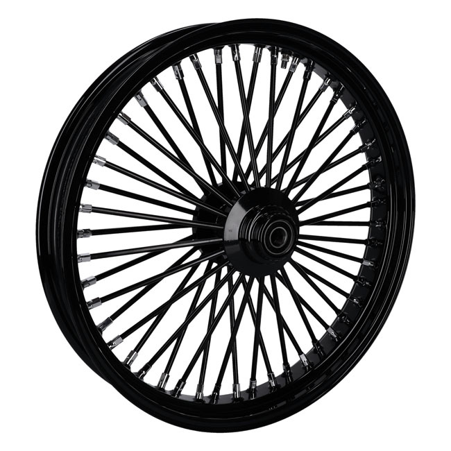 Mcs Radial 48 Fat Spoke Front Wheel 3.50 X 23 Sf Black 04-05 Fxdwg Sf