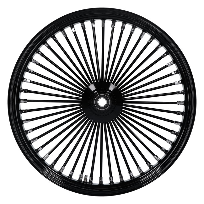 Mcs Radial 48 Fat Spoke Front Wheel 3.50 X 23 Sf Black 04-05 Fxdwg Sf
